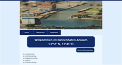 Desktop Screenshot of binnenhafen-anklam.de