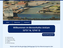 Tablet Screenshot of binnenhafen-anklam.de